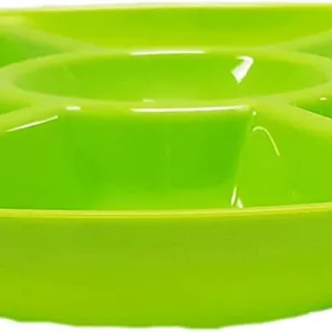 11.5-Inch Round 7-Section Serving Trays Green