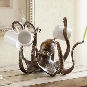 Cast Iron Octopus Table Topper Mug Holder