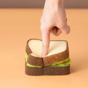 Finger Poking Sandwich Deep Cleaning Sponge