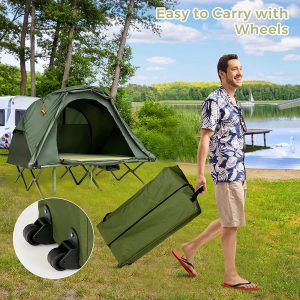 Foldable Elevated Double Cot Tent Easy Carry Case Included