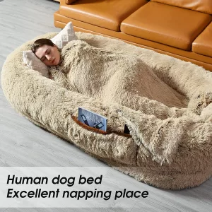 Human Size Dog Bed Resillient Napping Place