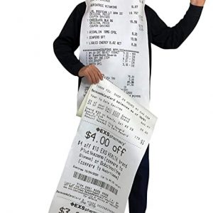 Long Pharmacy Receipt Costume for Adults Front