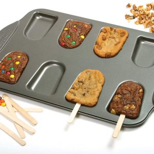 Norpro Nonstick Cake-Sicle Pan with 24 Sticks With Various Cake Pops in the pan