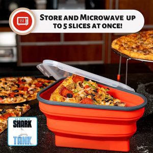 PIZZA PACK The Perfect Reusable Pizza Storage Container Store And Microwave Up To 5 Pieces