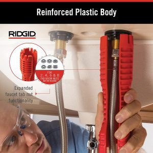 RIDGID 57003 EZ Change Plumbing Wrench Faucet Installation and Removal Tool Reinforced Plastic Body