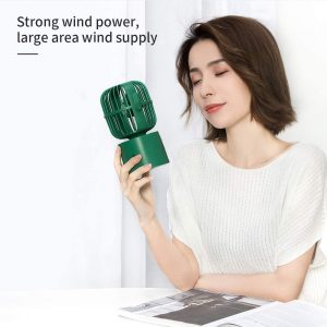 Woman Using Cactus Mini Handheld Personal Fan