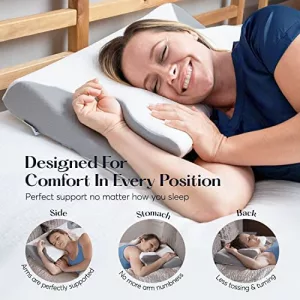 Contour Memory Foam Pillow for Side, Back and Stomach Sleepers Designed for Comfort In Every Position