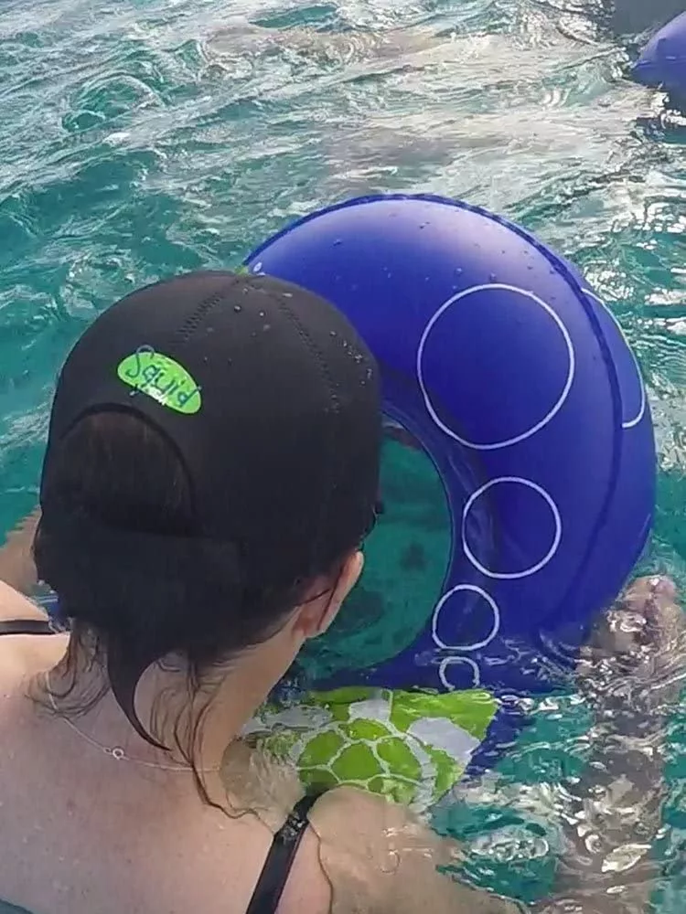 Looking in Snorkling Floating Device With A Sea Window
