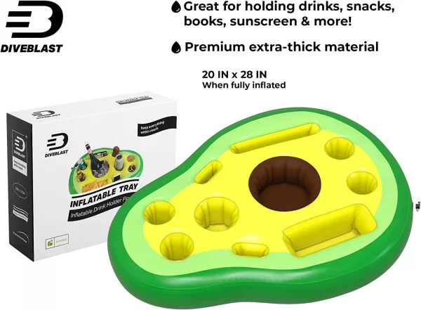 Avocado Floating Food & Drink Tray With Product Package