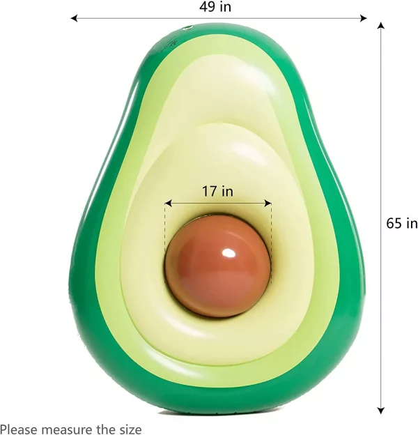 Avocado Pool Float With Removable Pit Product Dimensions