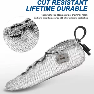Chainmail Zero Drop Sock Shoes Cut Resistant Lifetime Durable