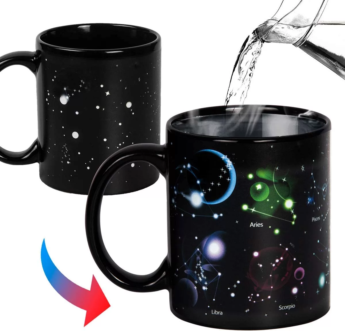 Constellation Heat Changing Mug Transition from cold to hot