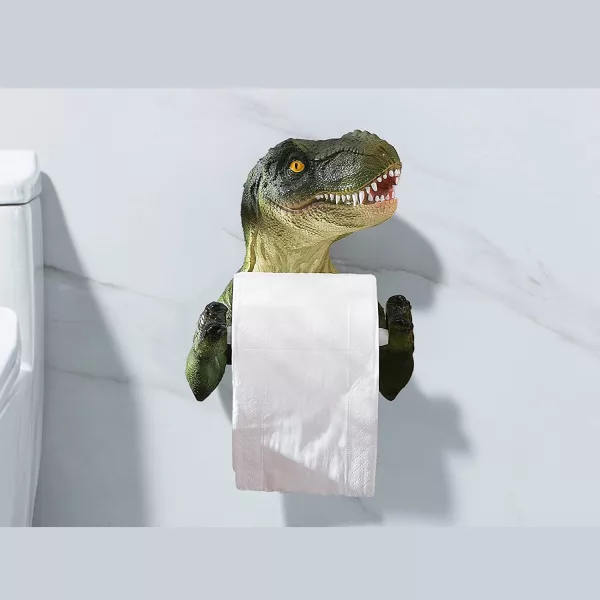Dinosaur Toilet Paper Holder On Wall
