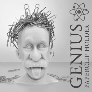 Einstein Crazy Hair Paperclip Holder Product Shot