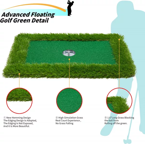 Floating Golf Green With Detailed Texture