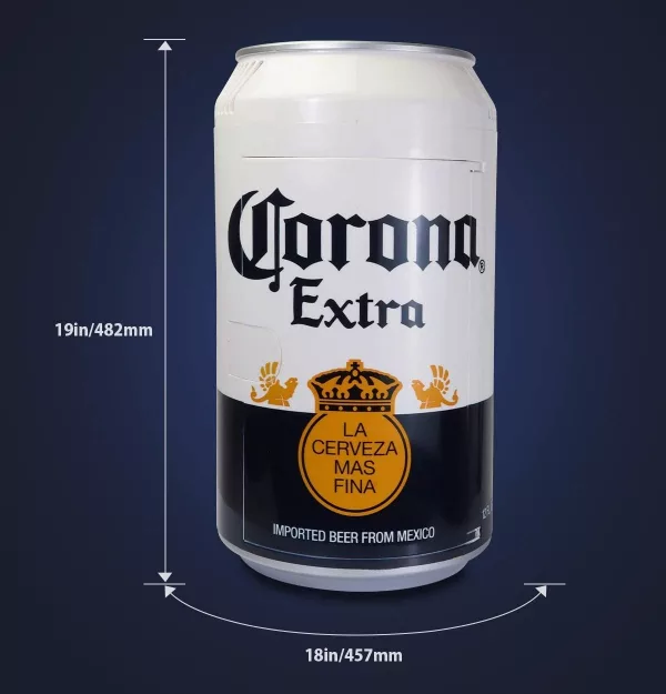 Giant Corona Can Mini Beer Fridge Product Dimensions