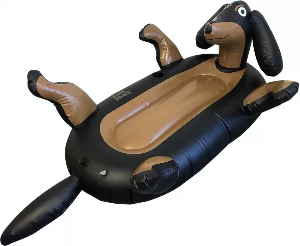 Giant Wiener Dog Pool Floats Product Shot Angle