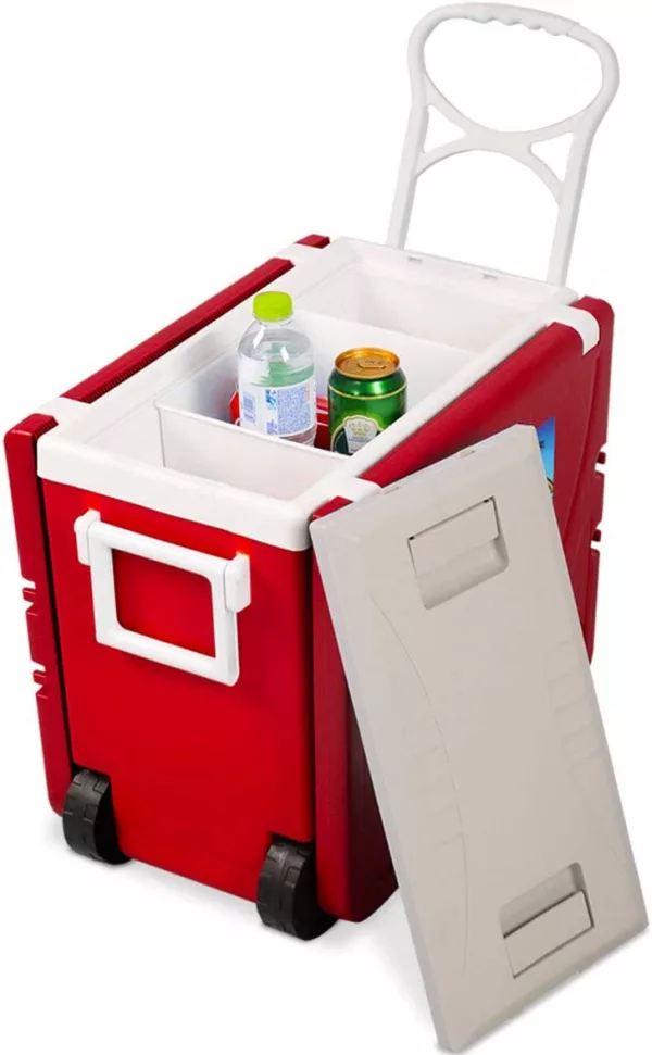 Giantex Rolling Cooler With Fold Out Table And Chairs Folded up As Cooler Only