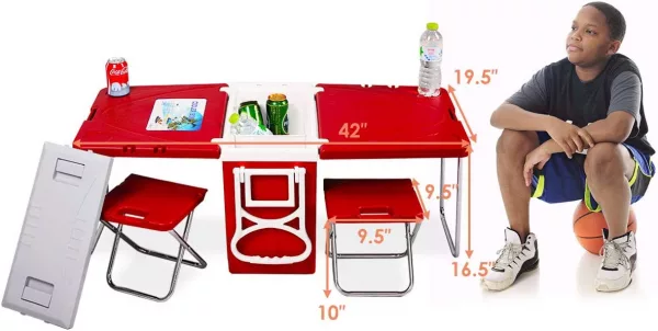 Giantex Rolling Cooler With Fold Out Table And Chairs Product Dimensions