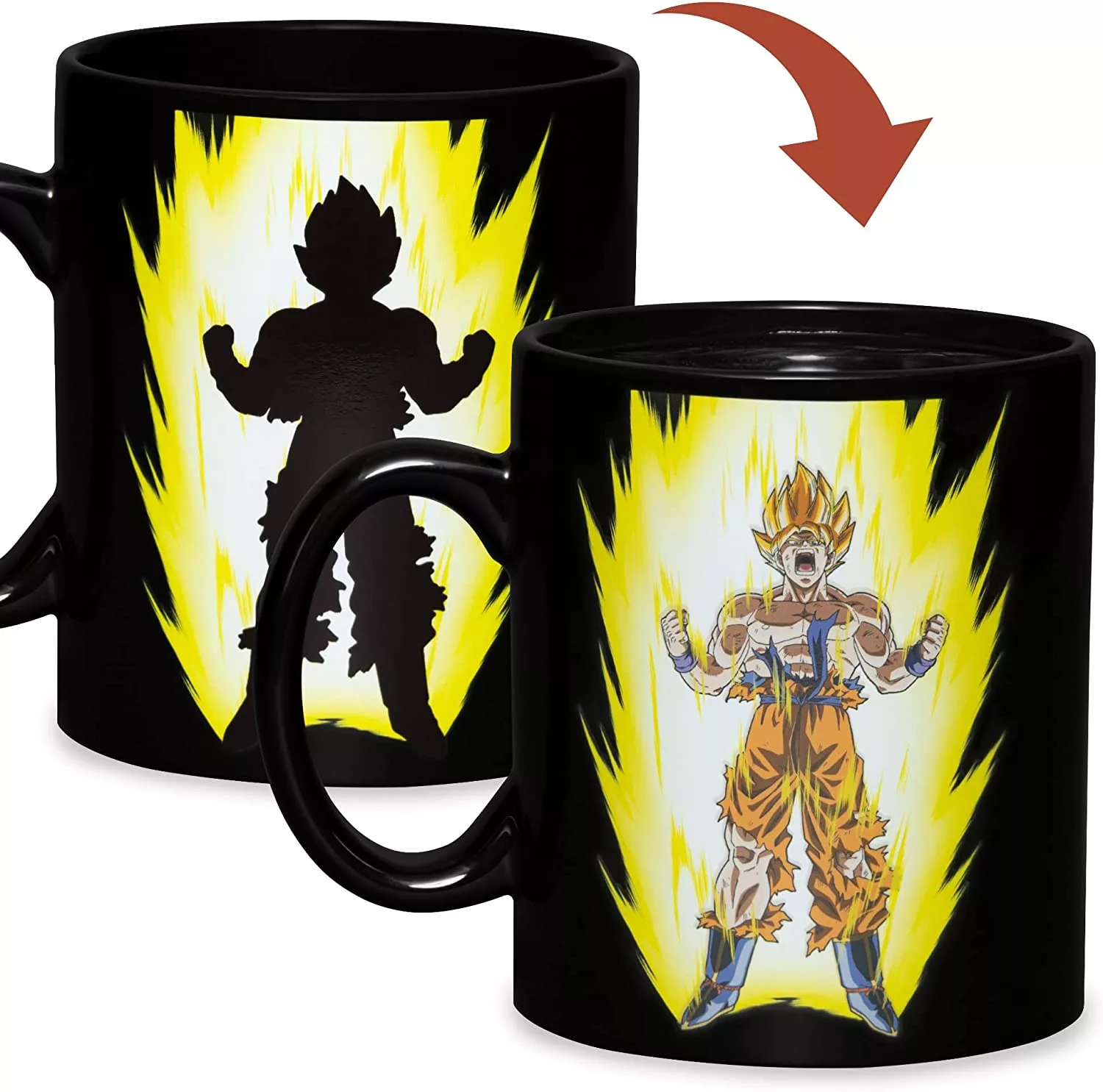 Goku Heat Changing Mug Transition from Cold to Hot
