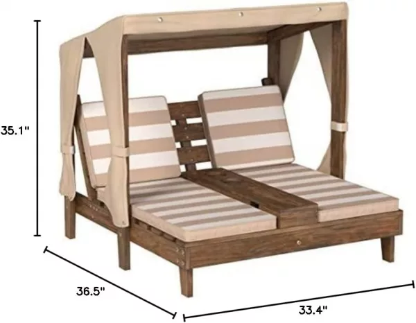 Kid Size Double Chaise Lounge Product Dimensions