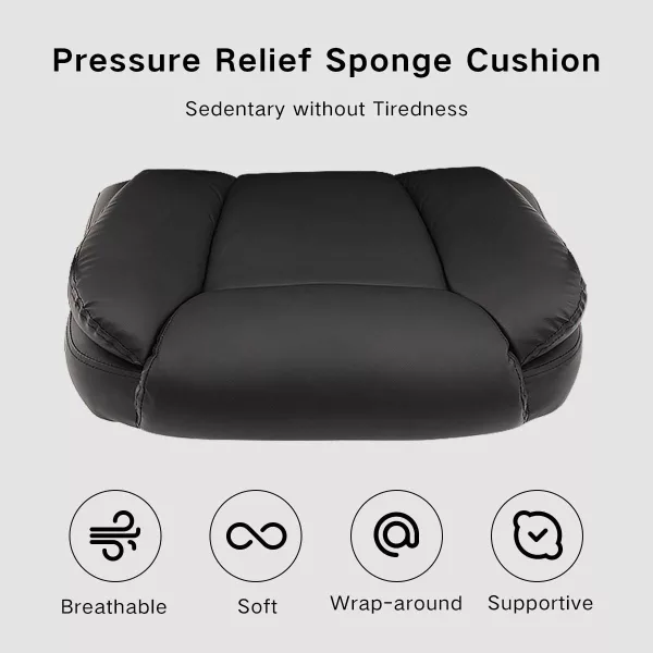 Lay Down Flat Office Chair featuring a pressure relief sponge cushion