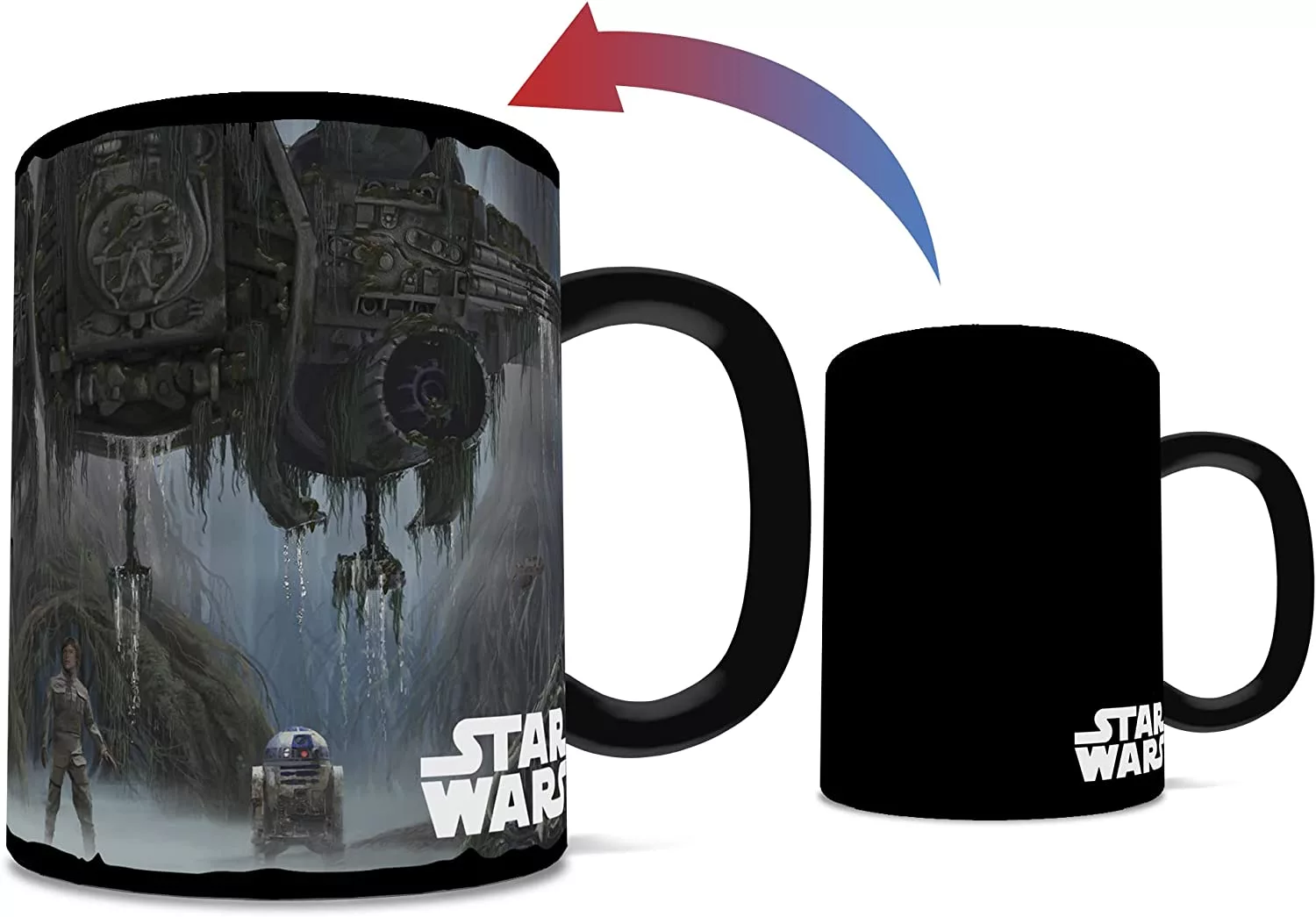 Left Side of the Star Wars Do Or Do Not There Is No Try Heat Changing Mug