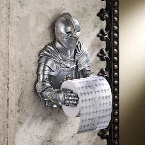 Medieval Knight to Remember Gothic Toilet Paper Roll-Bathroom Wall Decor On Bathroom Wall