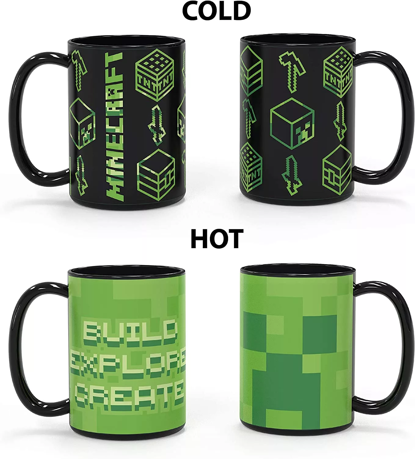 Minecraft Heat Changing Mug Comparing Cold to Hot