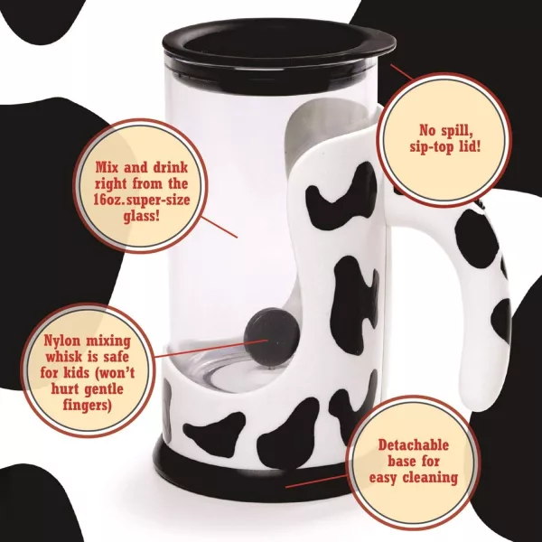 Moo Mixer Chocolate Milk Mixing Cup Product Features