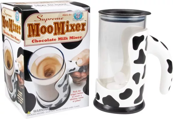 Moo Mixer Chocolate Milk Mixing Cup With Product Package