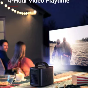 Nebula Mars Portable Projector features 4 hours of video playtime