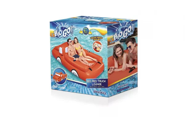 Pickup Truck Pool Float With A Cooler Under The Hood Product Packaging