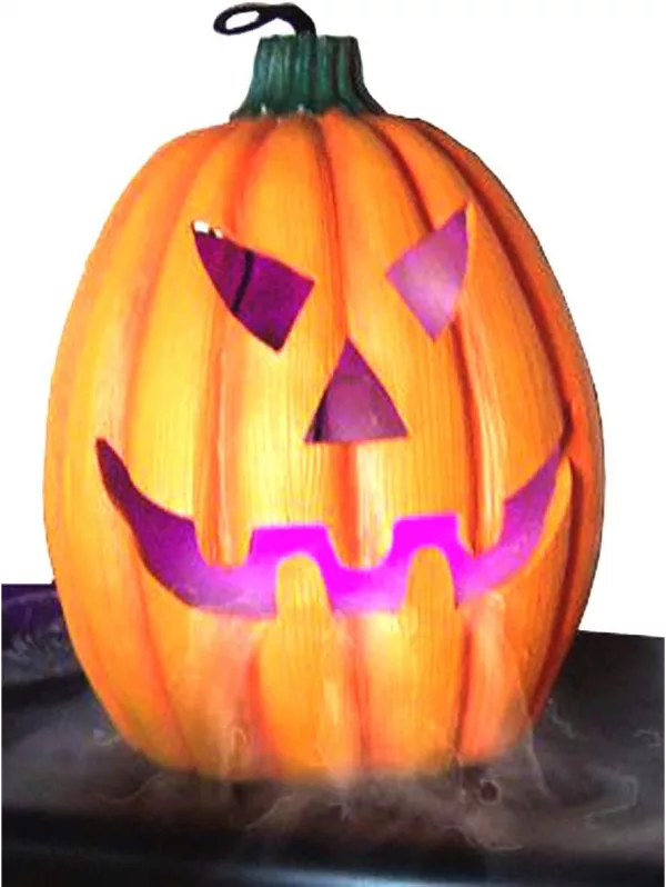 Pumpkin fogging up with the Akeydeco Halloween Party Mist Maker
