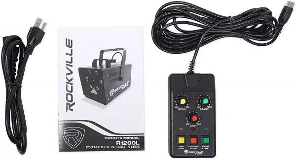 Rockville R1200L Fog:Smoke Machine Manual and Power Cords