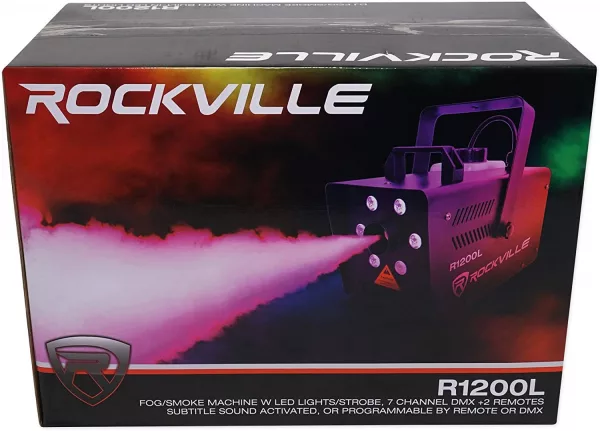 Rockville R1200L Fog:Smoke Machine Product Packaging