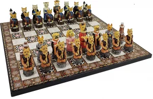 Royal Cats Vs Dogs Animals Chess Set