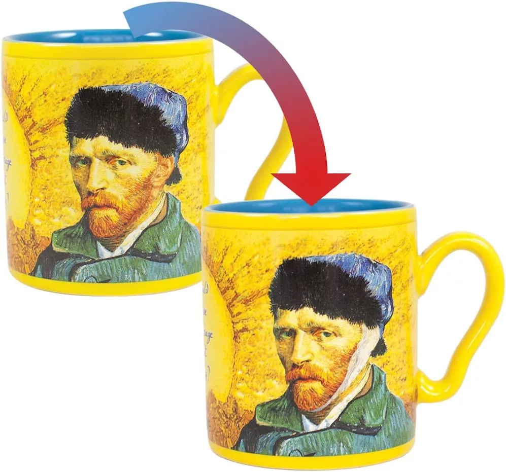 Van Gogh Disappearing Heat Change Coffee Mug Transition from Cold to Hot