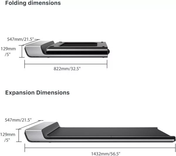 WalkingPad Foldable Treadmill Product Dimensions