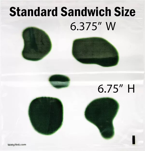Hands Off Moldy Lunch Bags Standard sandwich bag size