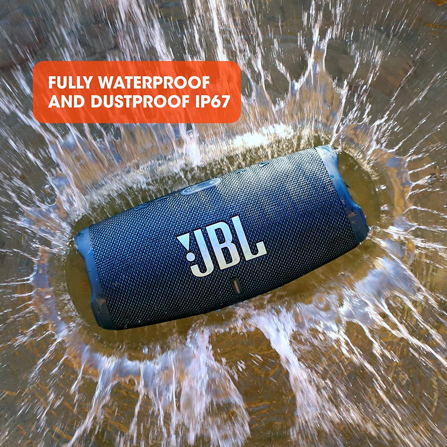 JBL CHARGE 5 - Waterproof Portable Bluetooth Speaker is fully waterproof and dustproof