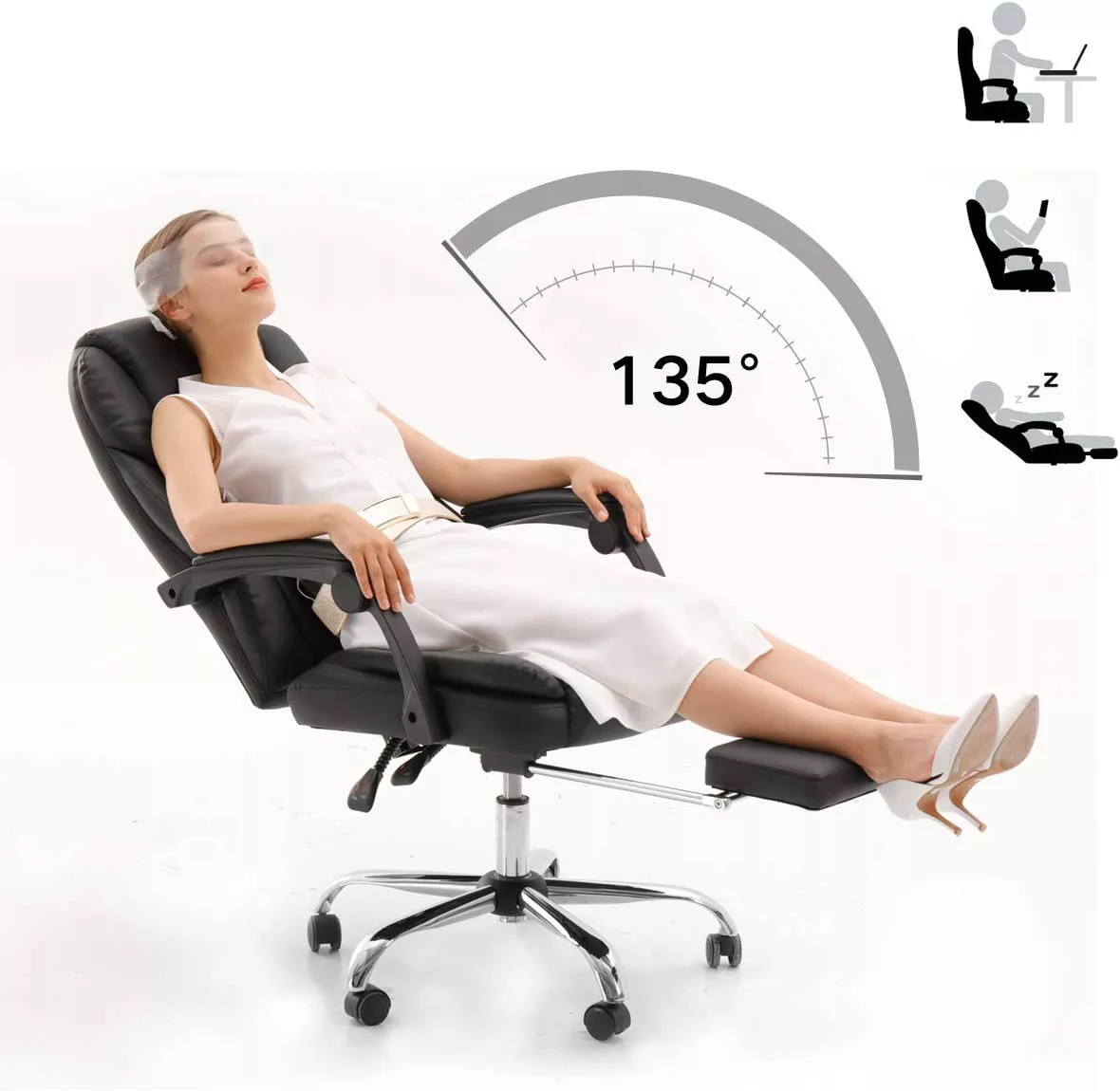 Lay Down Flat Office Chair full recline