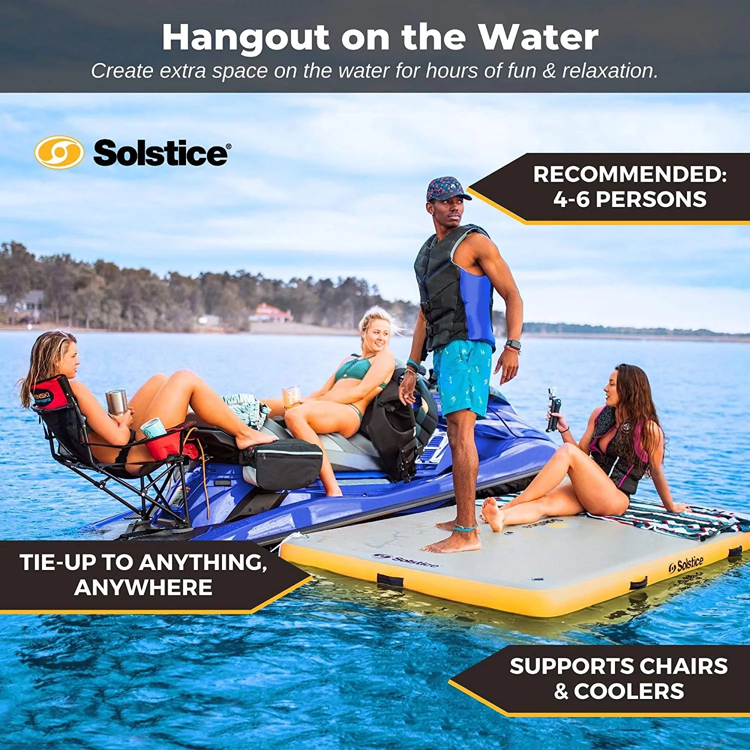 Solstice Inflatable Floating Dock Hangout on the water